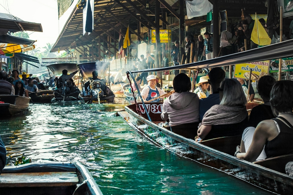 Visita mercado flotante Damnoen Saduak