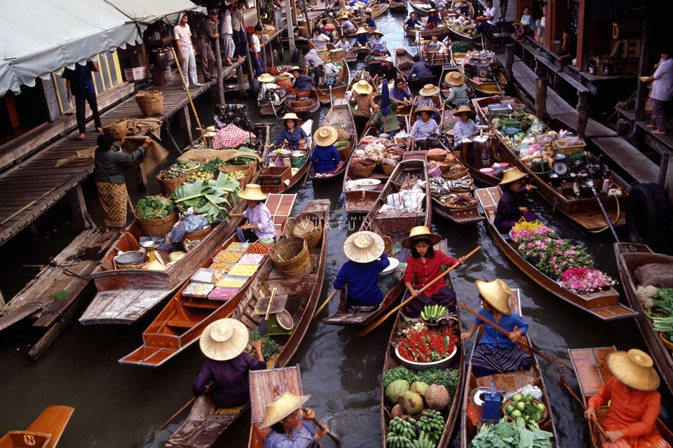 Visita mercado flotante Damnoen Saduak