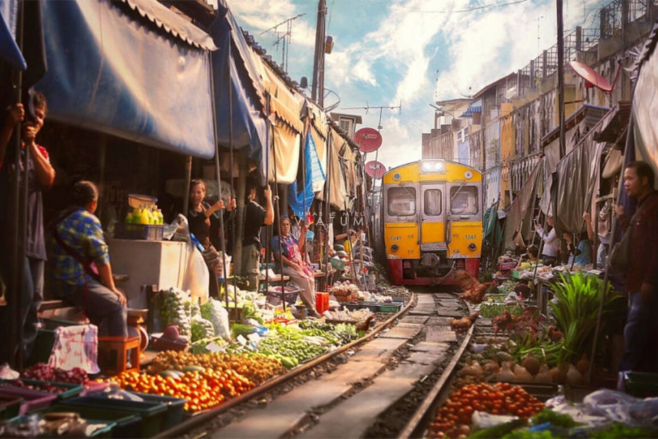 Visita mercado del tren Mae Klong